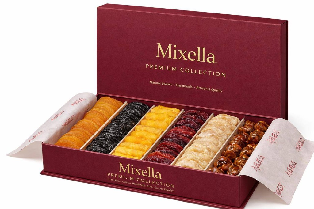 Mixella Premium Collection 500g burgundy gift box of natural sweets